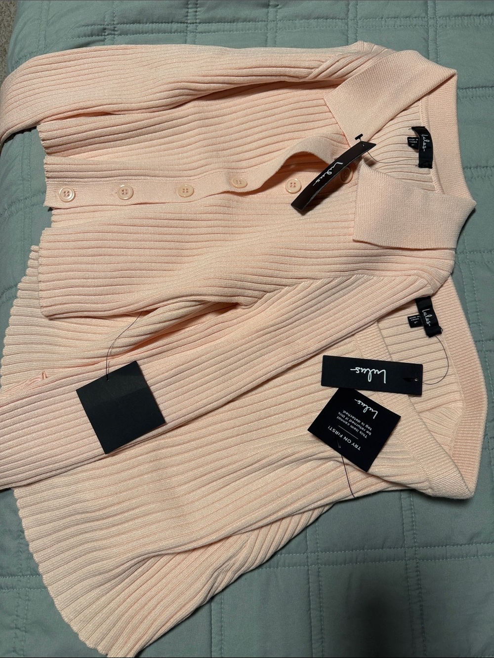Lulu's Light Pink Ribbed Knit Mini Skirt - Picture 5 of 7